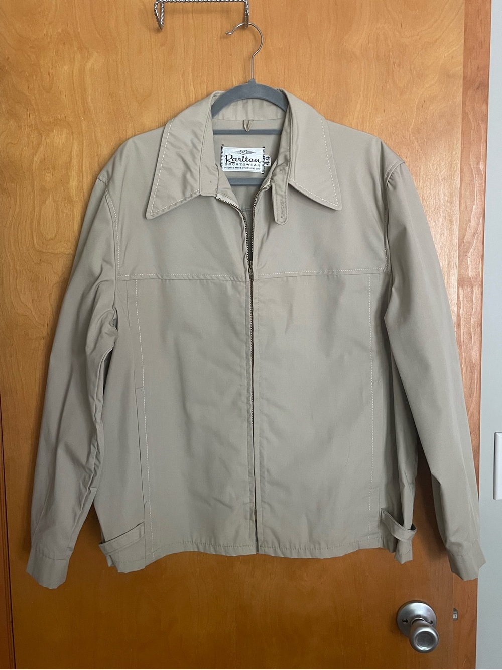 Vintage Raritan Sportswear Harrington Jacket - Mens Size 44- XL Tan/khaki